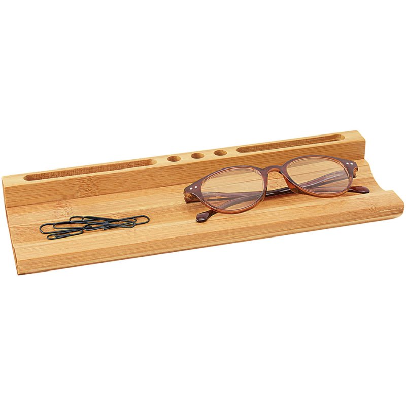 WEDO porte-stylos avec support smartphone, marron, bambou, 280×90×38 mm
